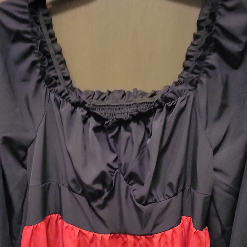 Queen Of Hearts Black/Red Playing Card Dress/Costume NWOT. 2X Halloween - Picture 2 of 8